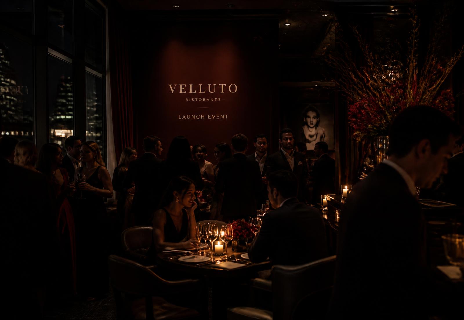 Guests at a restaurant opening produced by Adira Digital